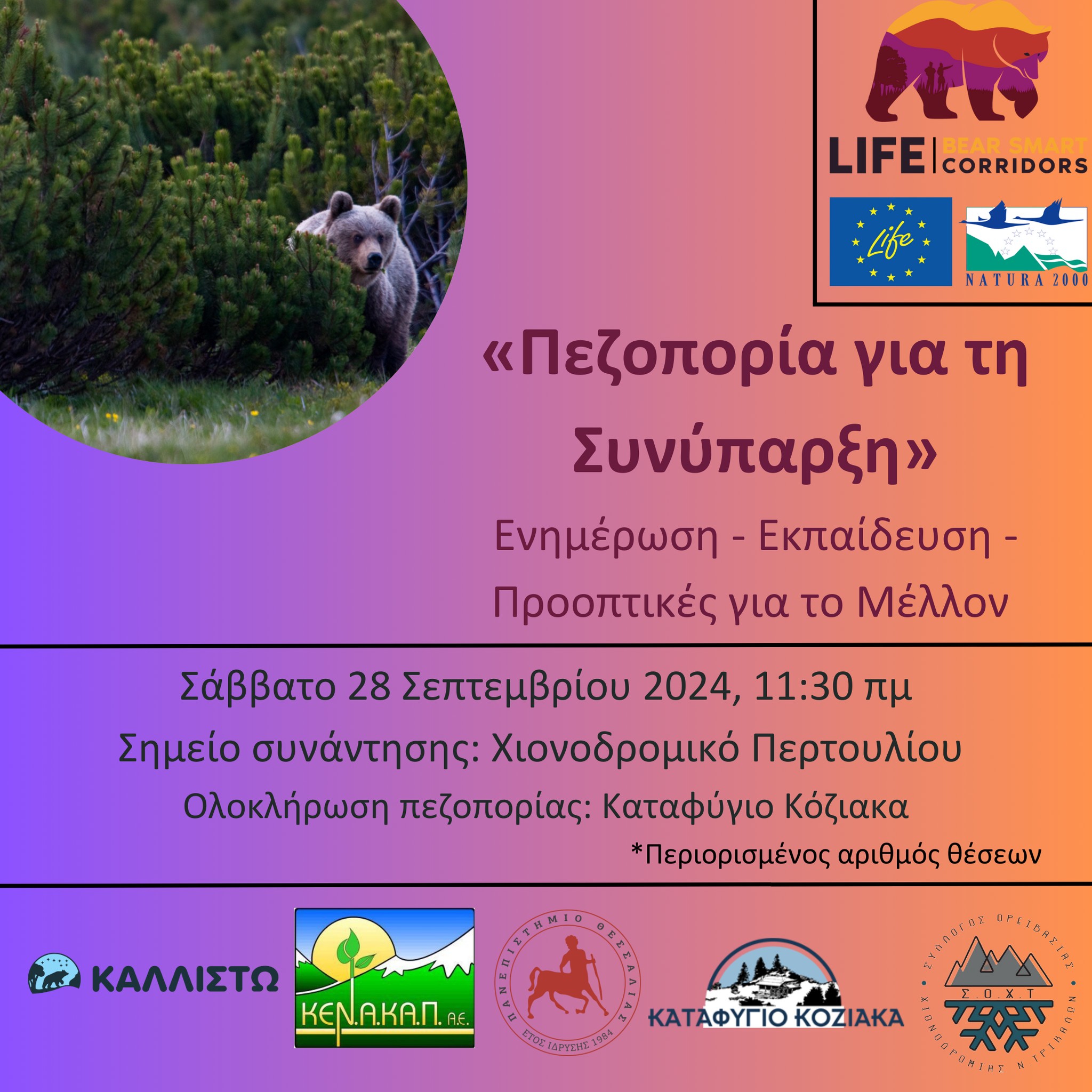 Πεζοπορία για τη Συνύπαρξη στο πλαίσιο του LIFE Bear-Smart Corridors